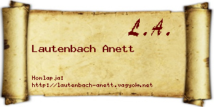 Lautenbach Anett névjegykártya